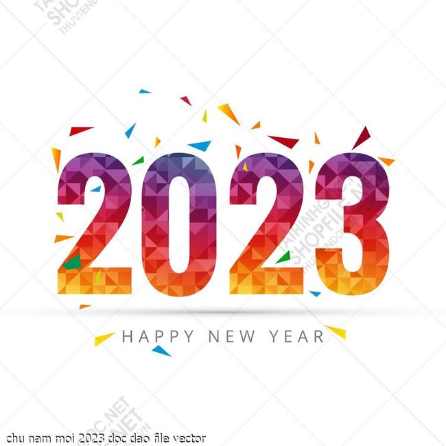 chu nam moi 2023 doc dao file vector